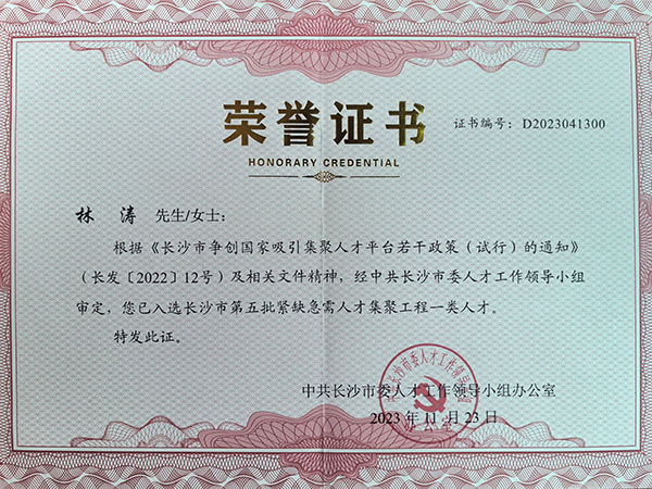 长沙市紧缺急需人才